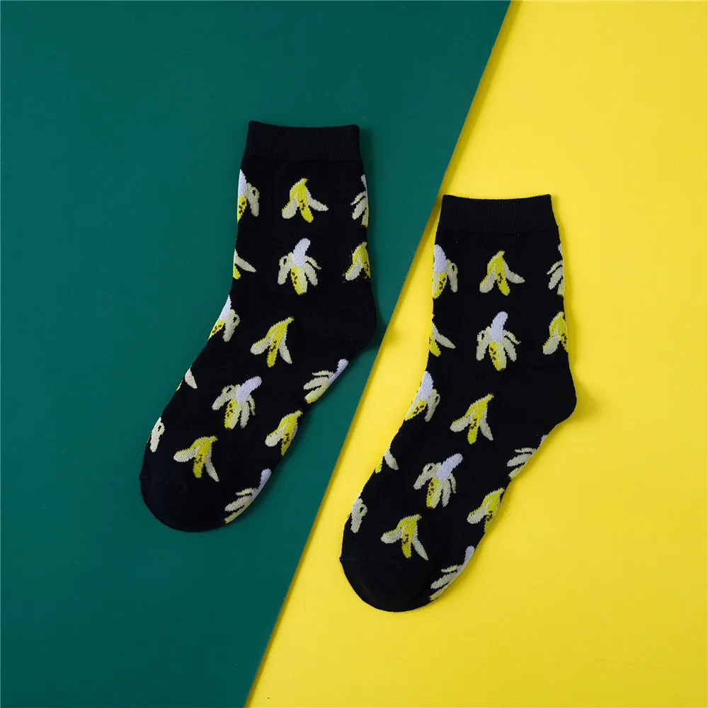 Новые Носки с рисунком тропических фруктов, брендовые модные повседневные хлопковые носки, персонализированная Милая трубка ананаса, женские носки - Цвет: 6