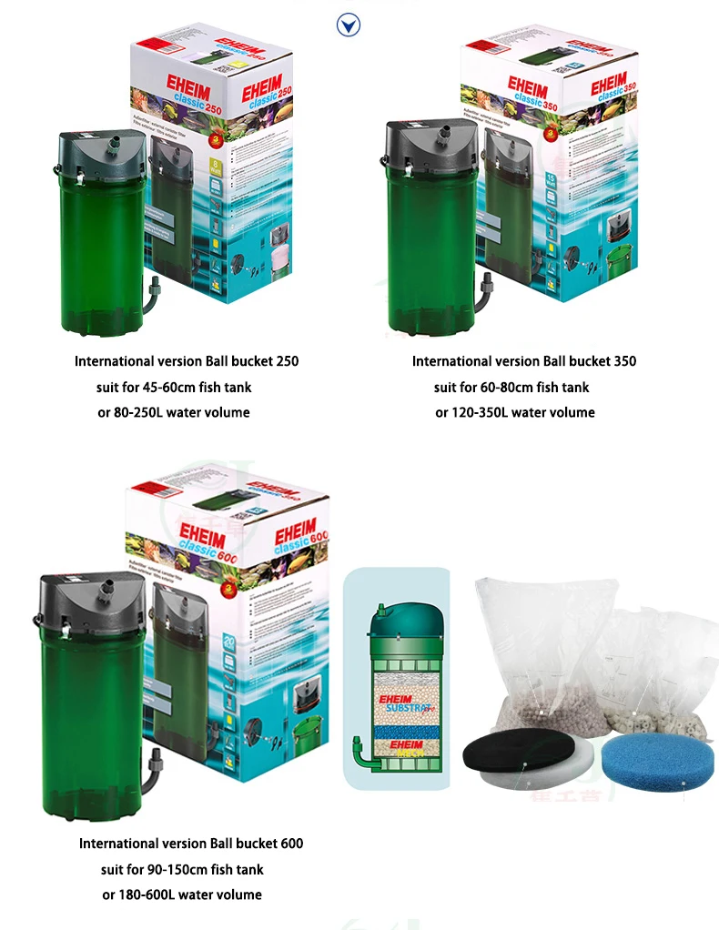 Algas, Caixa de Filtro Externo Equipamentos, Internacional