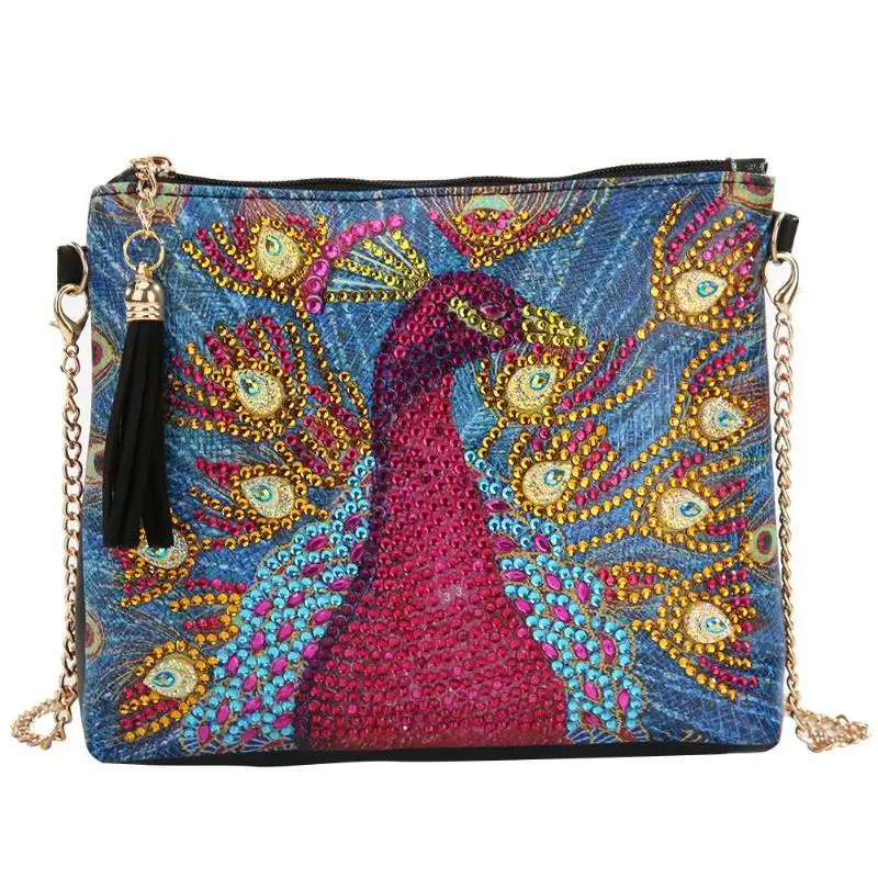 5D DIY цветок специальная форма алмазная картина кожаная цепочка сумка на плечо для женщин клатч кошелек телефон сумка - Цвет: 05
