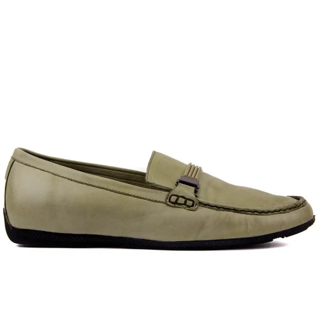 

Sail-Lakers Pistachio green Men 'S Casual Leather Shoes