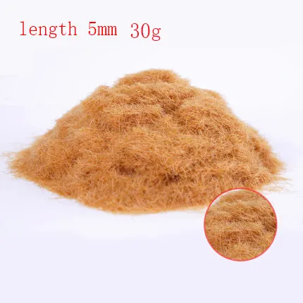 30g Scene Model Materia Yellow Green Turf Flock Lawn Nylon Grass Powder STATIC GRASS 3MM/5MM/8MM Modeling Hobby Craft Accessory 12