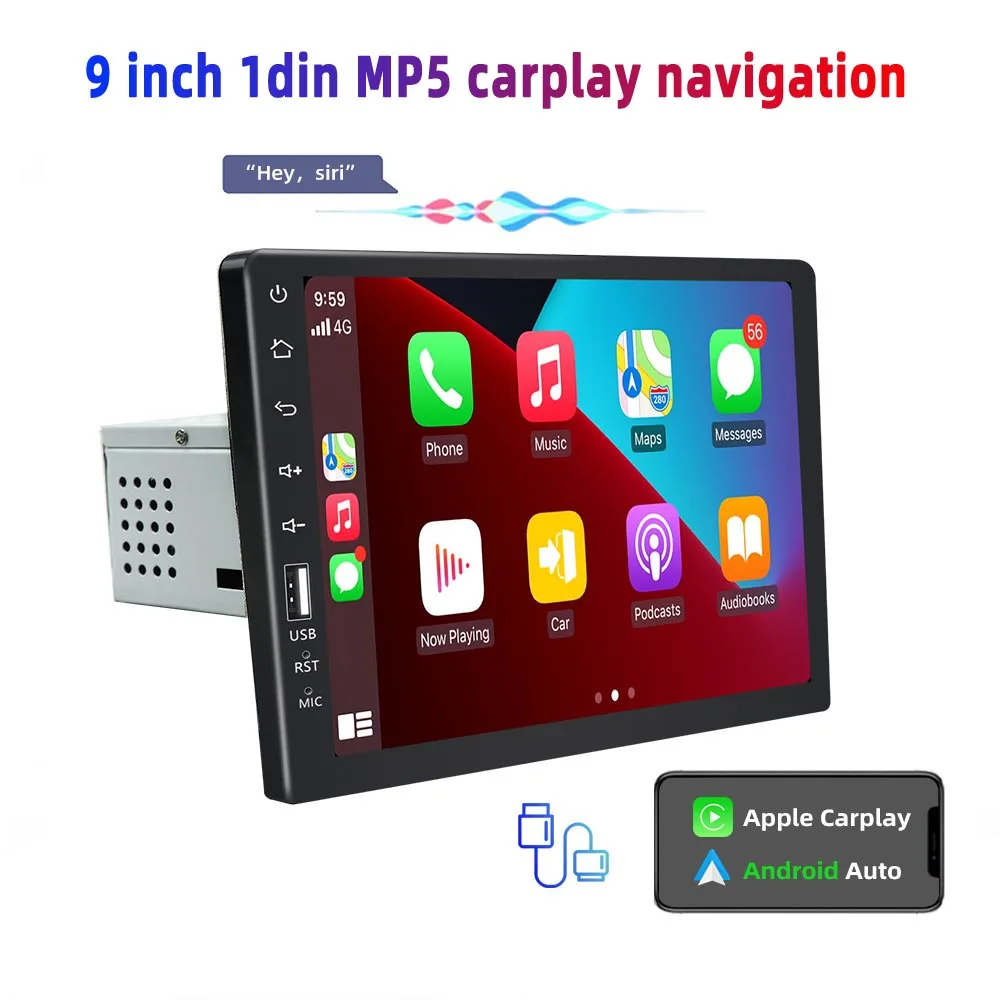 PEERCE Car Radio 9 inch Touch Screen 1 din Multimedia Video Player