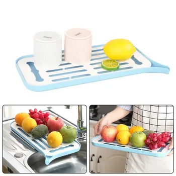 

Plastic Drain Rack Fruit Tray Large Sink Drying Racks Dish Drainer Dryer Worktop Kitchen Organizer Drying Dishes Water Cup Rack