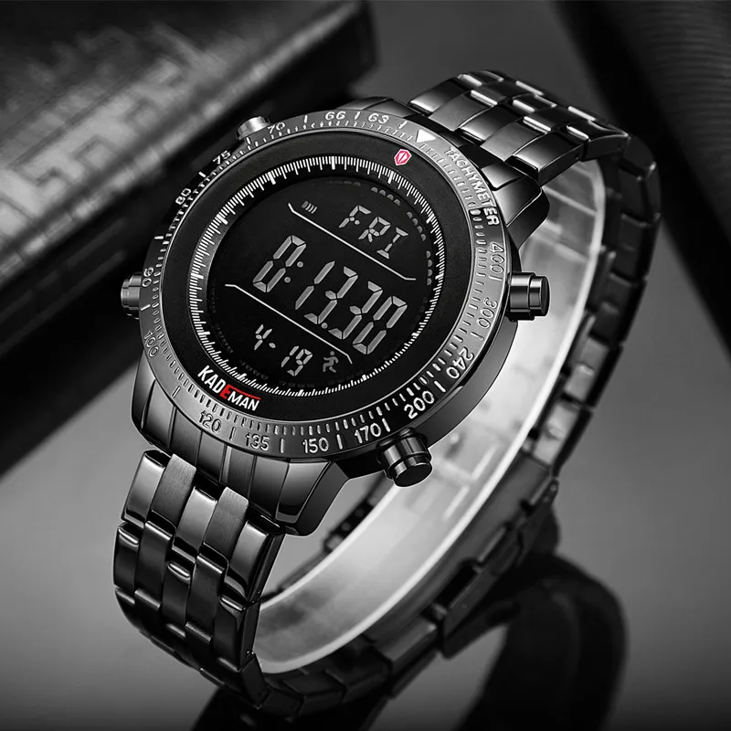 KADEMAN мужские часы топ военные спортивные шаги цифровые часы люксовый бренд полностью стальные многофункциональные наручные часы мужские часы Relogio