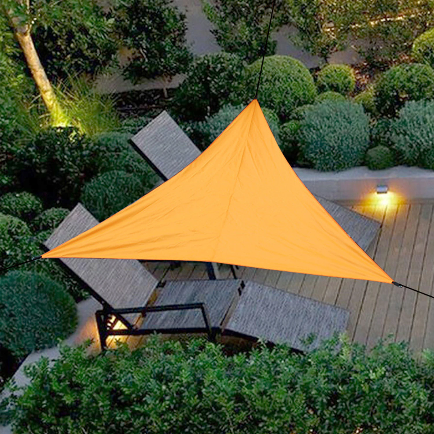 20ft Waterproof Triangle Sun Shade Sail UV Block Patio Outdoor Top Canopy Cover