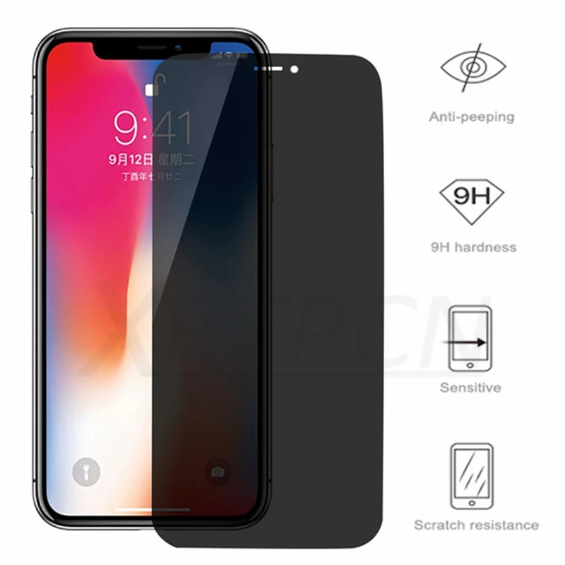 Защитная пленка для экрана для iPhone 11 Pro XS MAX XR 5S SE антишпионское закаленное стекло для iPhone 6 6s 7 8 Plus X защитная пленка