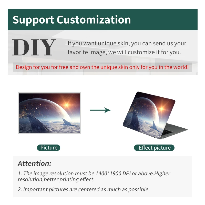 Universe starry sky laptop sticker DIY laptop skin 12/13/14/15/17 inch for MacBook/HP/Acer/Dell/ASUS/Lenovo