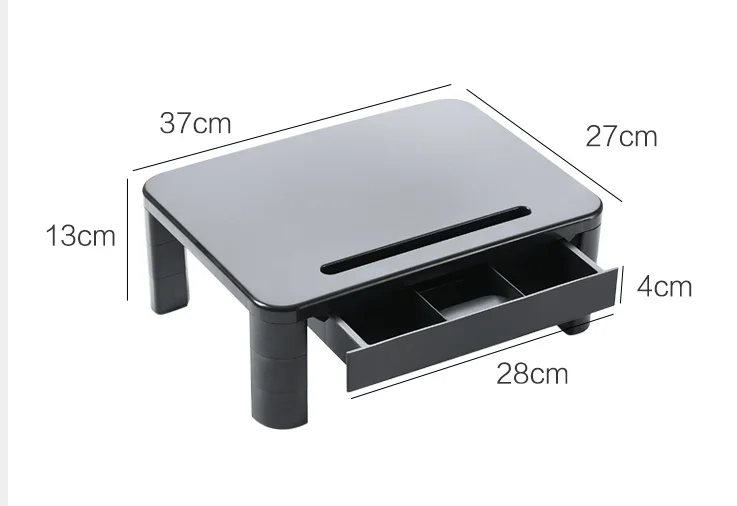 with drawer 1 шт. Регулируемая домашняя офисная настольная подставка для монитора самостоятельная сборка ЖК-Телевизор подставка для ноутбука компьютерный экран стояк полка - Цвет: with drawer