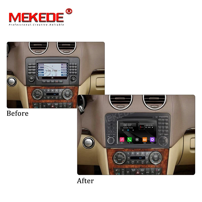 MEKEDE 2din автомобильный DVD мультимедийный плеер для Benz ML Class W164 ML300 ML350 ML450 ML500 с gps навигацией BT Радио стерео