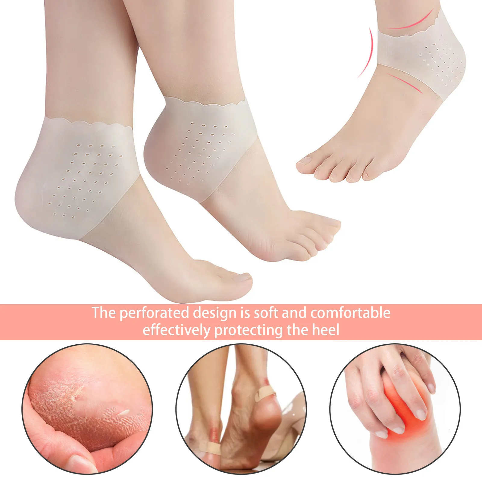 Silicone Feet Care Socks 1pair Moisturizing Gel Heel