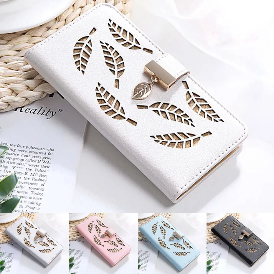 

Hollow Leaf Pattern Leather Flip Case For Google Pixel 3A XL Phone Case For Google Pixel 3A XL Wallet Cover Fundas Capa