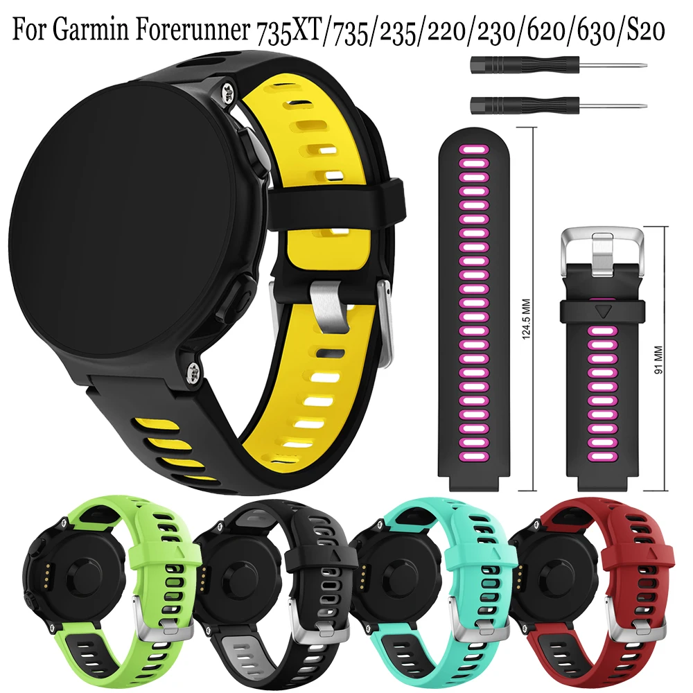 

Fashion Sport Wristband For Garmin Forerunner 735XT 735 220 230 235 620 630 Approach S20 Smartwatch new Silicone Straps Bracelet