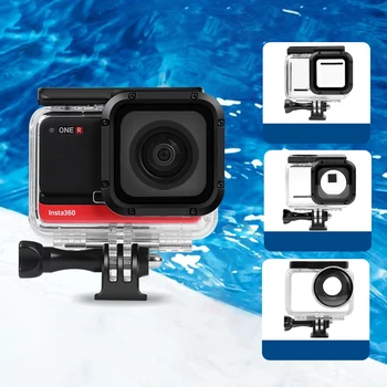 

Diving Case 60m Waterproof Housings Shell Protective Cover Casing for Insta360 ONE R 4K 360 LEICA Editi Action Camera Accessory