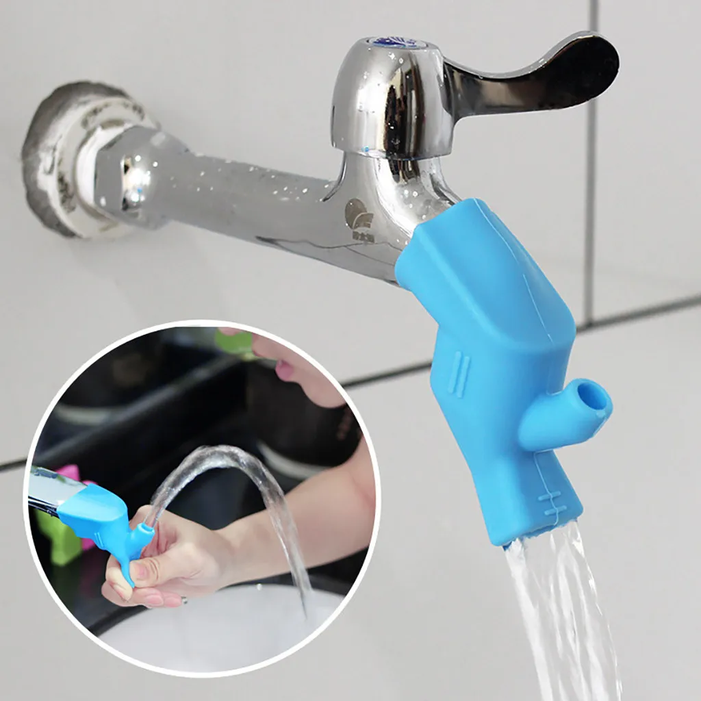 High Quality Silicone Bathroom Sink Faucet Extender For Baby Kids Children Hand Washing CA Home & Garden Tools Drop Shipping