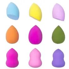 100 шт./компл. мульти-Форма Мягкая основа спонж для работы с жидкостями косметические Косметические спонжи влажный сухой макияж тональная пудра слоеный без коробки