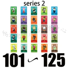 

(101~125) 25pcs/set,La forêt des animaux Series2 High New-Horizons NFC standard Size Card Ntag215 chip for NS Switch Games