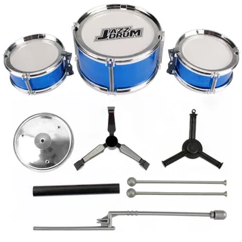 

3-Piece Kids Drum Set Children Junior Drums Kit Simulation Jazz Drums Percussion Musical Instrument Wisdom Development Toys