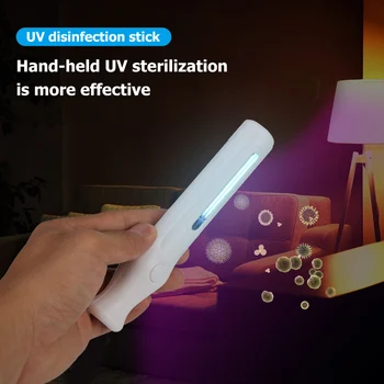 

UVC Sterilize Light Wand Disinfection Bulb Stick LED UV Dual Tube LED Ultraviolet Lamp Sterilizing Disinfection Protection