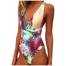 JAYCOSIN спортивные и развлекательные купальники, женские сексуальные цельные леопардовые повязки на бретельках, бикини, купальники, пляжный костюм