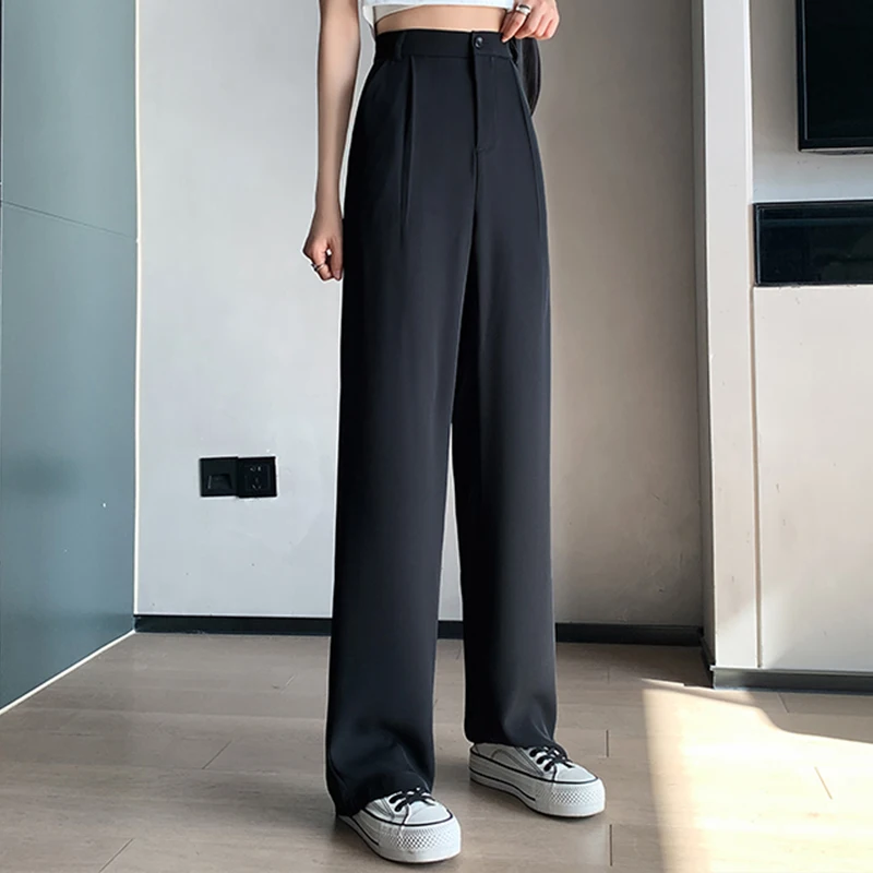 Pantalon De Survêtement Femme Jambe Large - Taille Haute, Cordon De Serrage, Coupe Baggy Confortable - 7