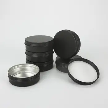 

Black Aluminum Jar Empty Small Lip Oil Cosmetic Eye Refillable set Lotion Container Tin Cream Bottle Travel C4C9