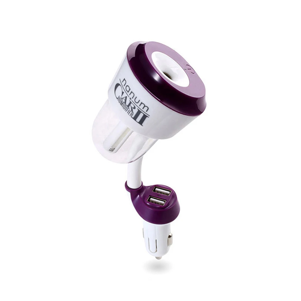Purple Car Diffuser Essential Oil Aromatherapy Ultrasonic Humidifier with Dual USB Charger Adapter Air Refresher Purifier for Vehicle - Цвет: Purple