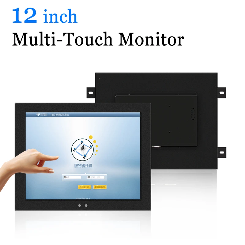 

12 inch Wall Hanging Capacitive Touch Screen Monitor Industrial USB HDMI VGA LCD Monitor