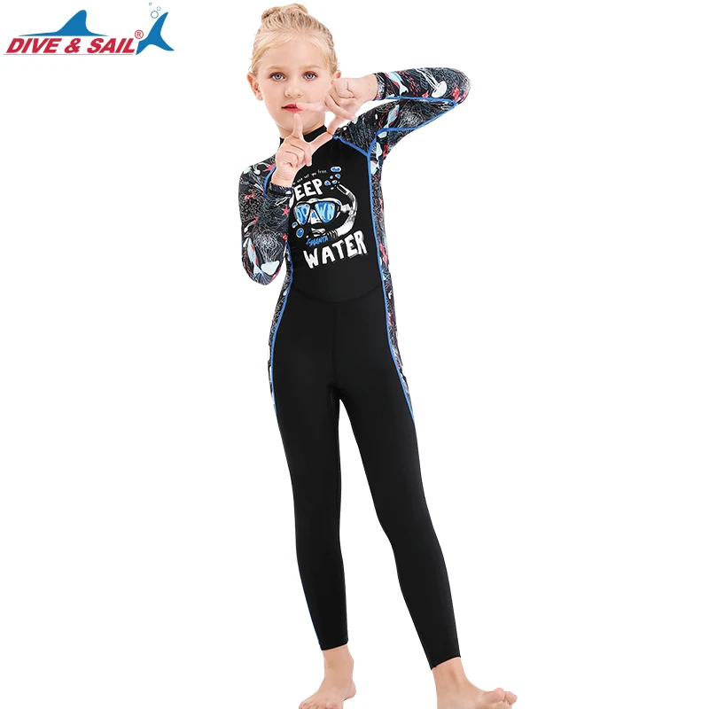 Kids Diving Suit Wetsuit One-Piece Underwater Jumpsuit UV Protect Youth Swimsuit Water Sports Wetsuits