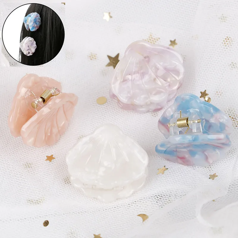 Headwear Shell Claw Grip Shiny Resin+Metal Hair Claws Hair Clip Shiny Crab Hairpin Hair Accessories Ornaments For Women