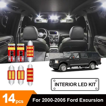

14 x White Ice Blue No Error Car Interior LED Reading Ceiling Step License Plate Bulbs Package Kit For 2000-2005 Ford Excursion
