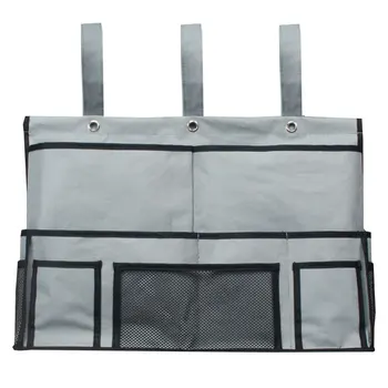 

Bedroom Bedside Storage Bag Hanging Organizer for Bunk - Grey L