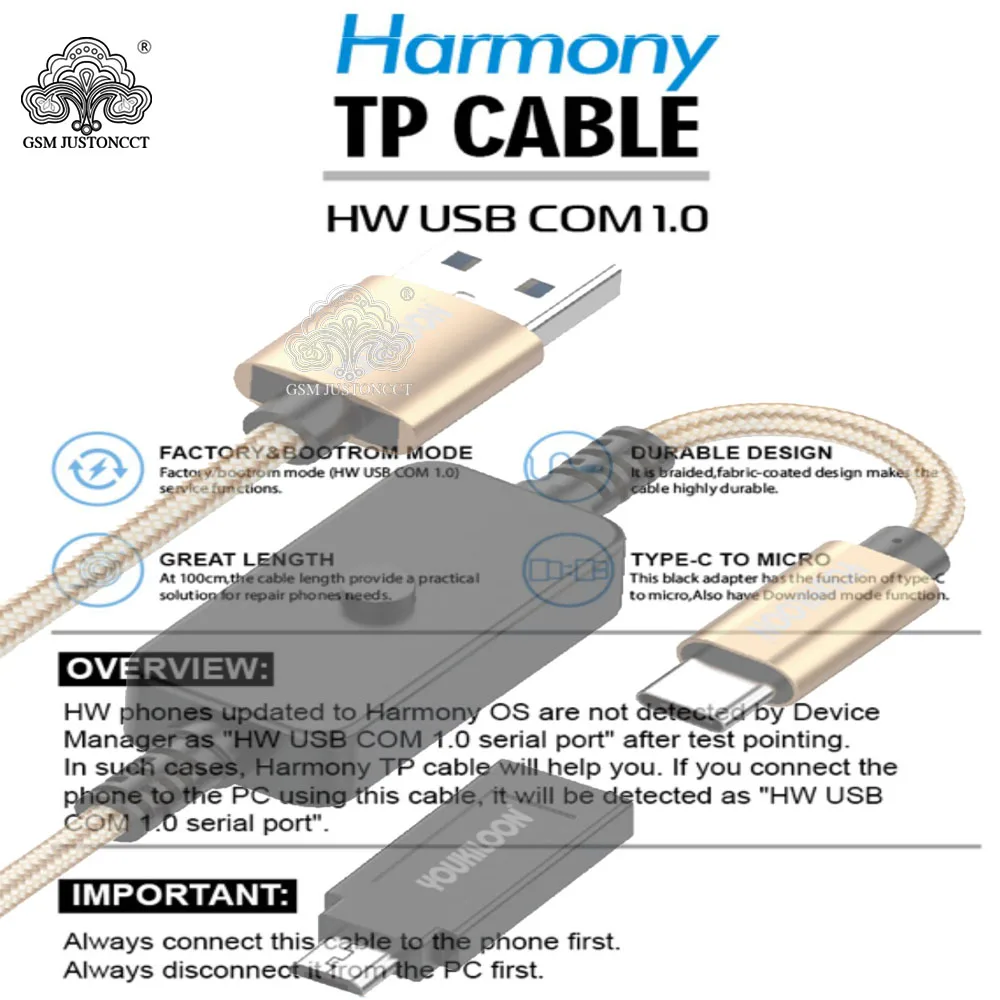 2022 New Cable For Harmony Tp + USB Adapter Huawei HarmonyOS / Chimera Pro tool Dongle | Мобильные телефоны и аксессуары