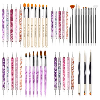 

Painting Nail Art Dotting Pen Acrylic Handle Crystal Brush Manicure