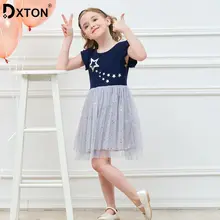 Dxton/Детское платье для девочек платье-пачка принцессы г., детское летнее платье с пайетками для девочек, одежда с единорогом для девочек от 2 до 8 лет