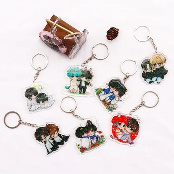 

KPOP Keychain Bangtan Boys Cute Vkook Vmin Jimkook Key Chain Double Sided Epoxy Keyring Pendant Accessories Fans Collection