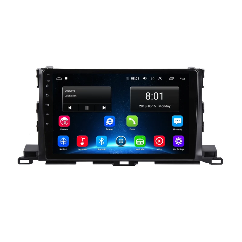 Cheap 10" 2.5D IPS Android 9.1 Car DVD Multimedia Player GPS For Toyota Highlander 2015 2016-17 DSP 32EQ audio radio stereo navigation 13