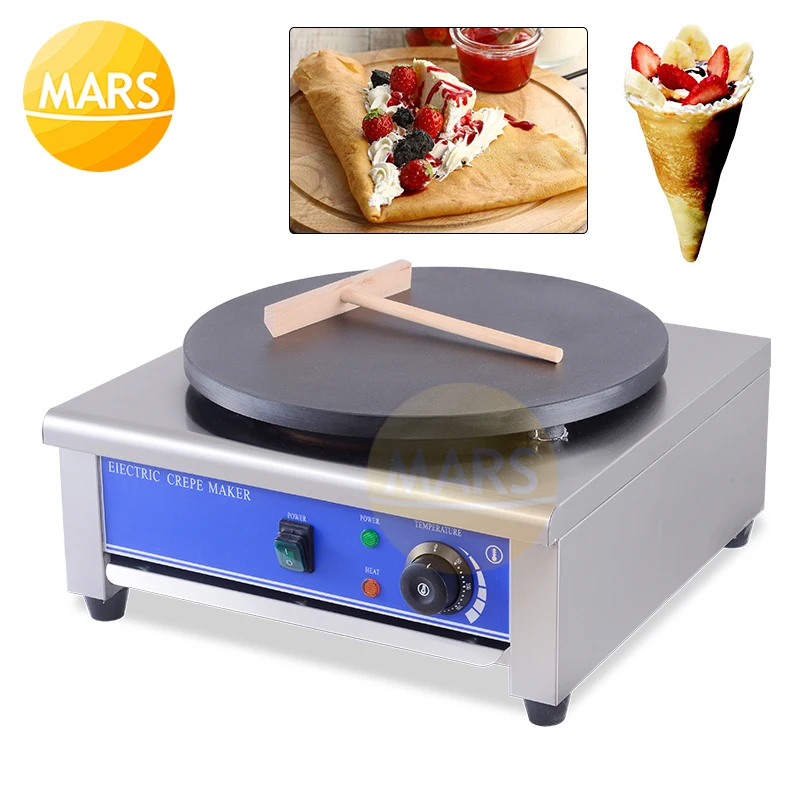 Máquina eléctrica para hacer crepes de 220V, máquina antiadherente para hacer tortitas, Pan y pasteles, equipo de cocina