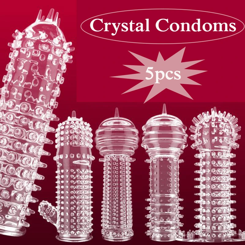 5pcs Transparents Condom Reusable Penis Sleeve Sex Toys For Men Penis  Extension Enlargement Delay Cock Rings Ultra Thin Condom - Pumps &  Enlargers - AliExpress