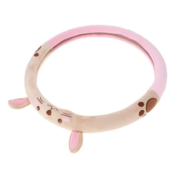 

Universal Car Styling Bow Car Rabbit Steering Wheel Cover Cute Cartoon Interior Accessories Set Women/Man Girls car Covers