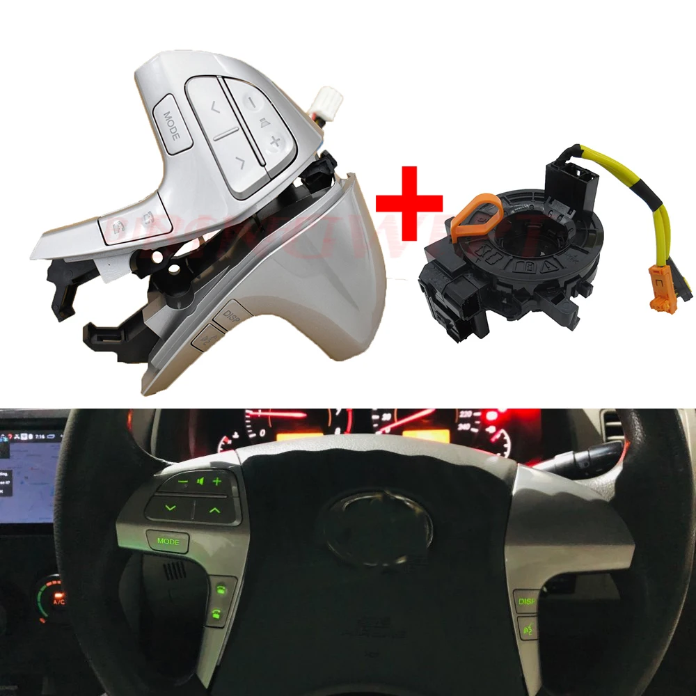 

steering wheel control buttons with cables for Toyota Camry Corolla Hilux Vigo Highlander Innova For Car-styling buttons