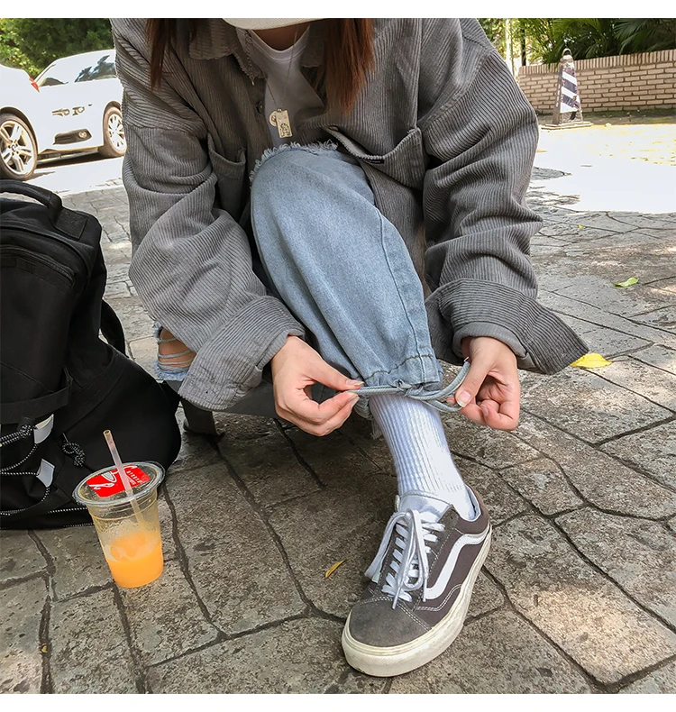 Уличная одежда с вышитыми надписями, рваные джинсы Harajuku размера плюс, штаны для бега, длина по щиколотку, спортивный костюм, корейский стиль
