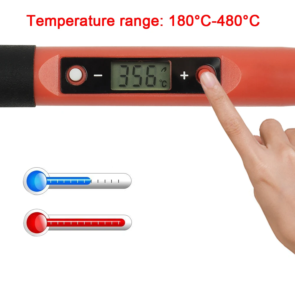 NEWACALOX ЕС/США 80 Вт Цифровой паяльник температура дисплея LCD регулируемые сварочные работы станционные инструменты без свинца 180-480C