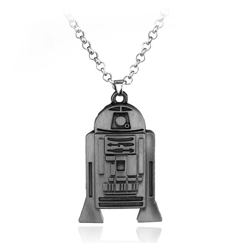 Лидер продаж ожерелье с кулоном в виде космического корабля R2 D2 Модные Винтажные