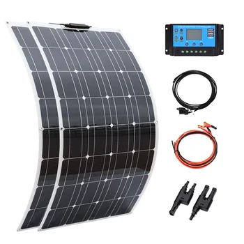 

BOGUANG solar panel kit 100 watt 200 w 300w 400w complete Photovoltaic panels cell for 12V 24v battery home car Boat yacht