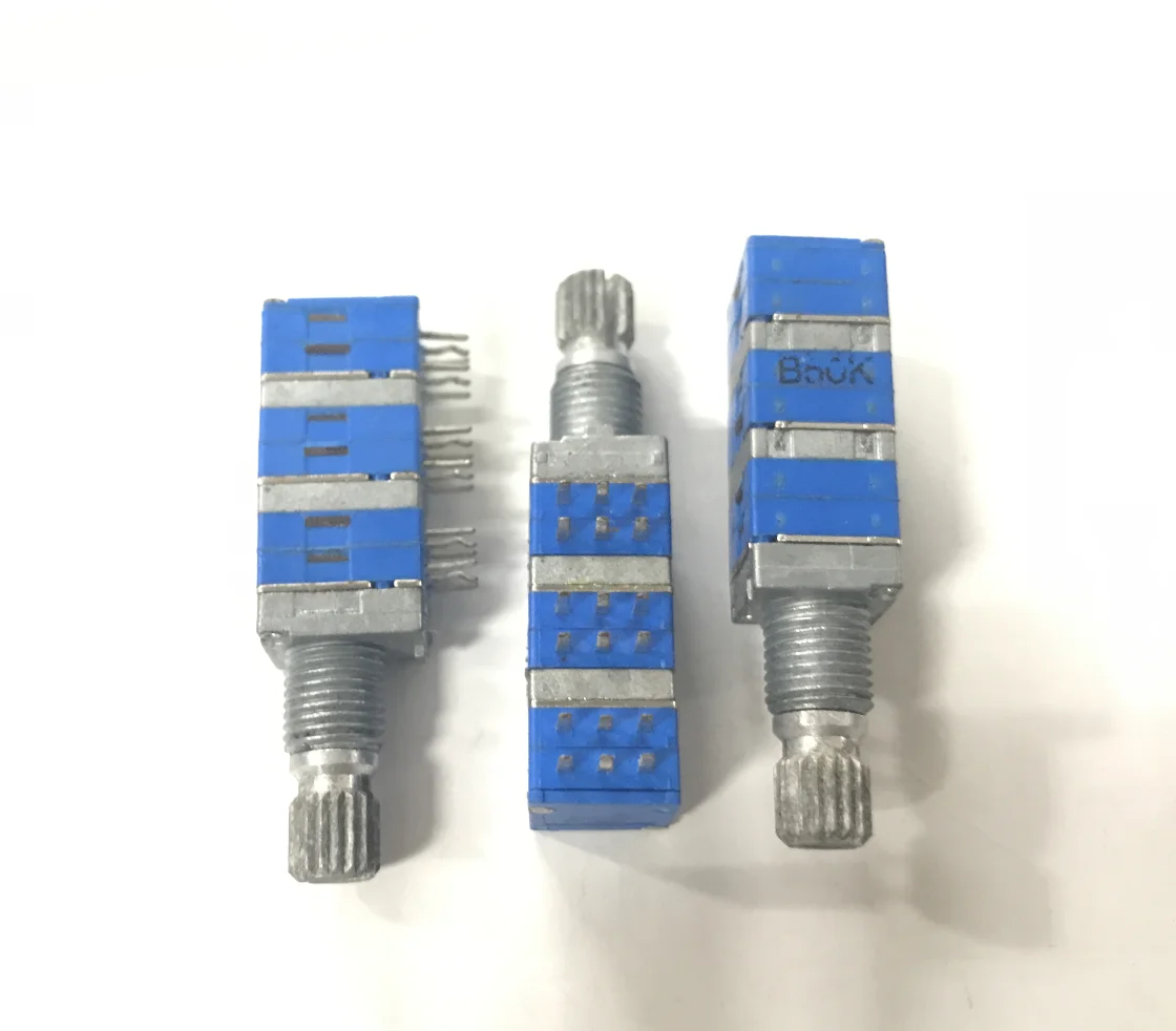 1PCS 09 type precision potentiometer six-linked B50K shaft length 15MM multi-connected amplifier volume 6-channel | Обустройство дома