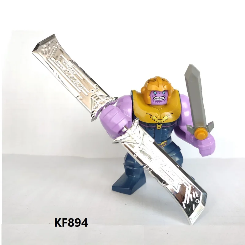 

Single Sale Avengers Super Heroes Thanos with Double-edged Sword Figure Bricks Building Blocks Children Toys KF894 KF895 KF896