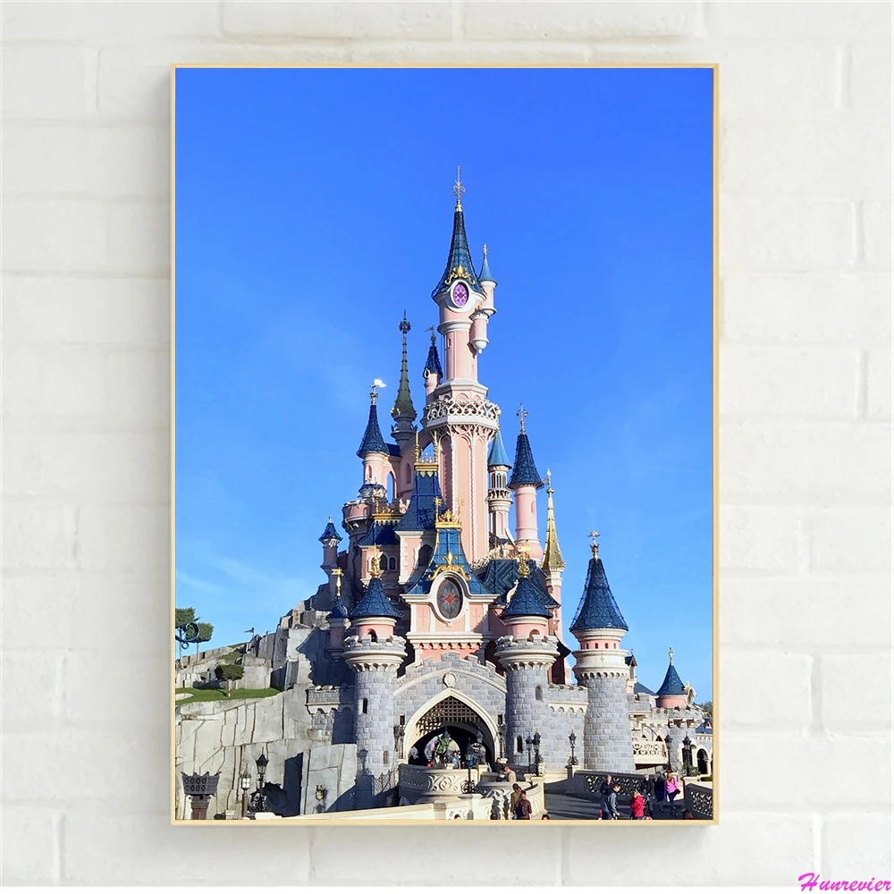 Pittura Diamante Piazza Piena Di Disneyland Pairs Parco Castello Pittura Torre Broderie Diamant Plein Immagine Da Strass Di Nuovo Anno Diamond Painting Cross Stitch Aliexpress