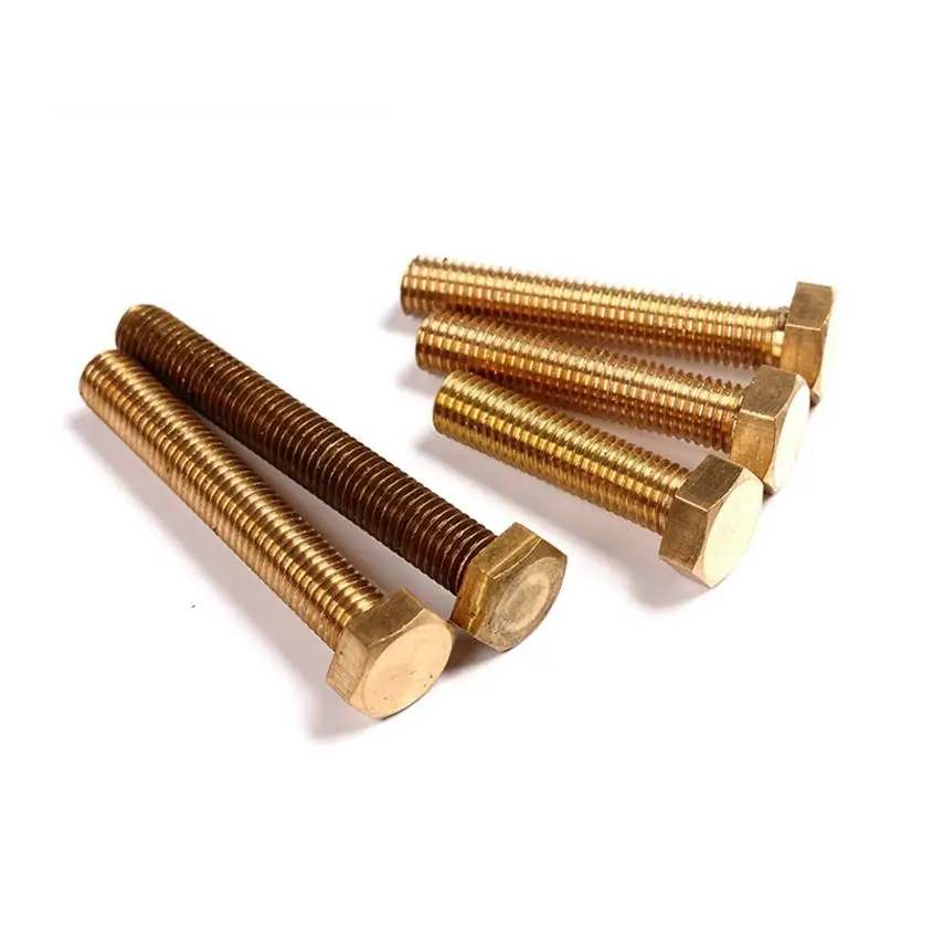

M8M10 Copper outer hexagonal head bolt Hexagonal head conductive screw DIN933 GB5783 ISO 4017 JIS B 1180.4