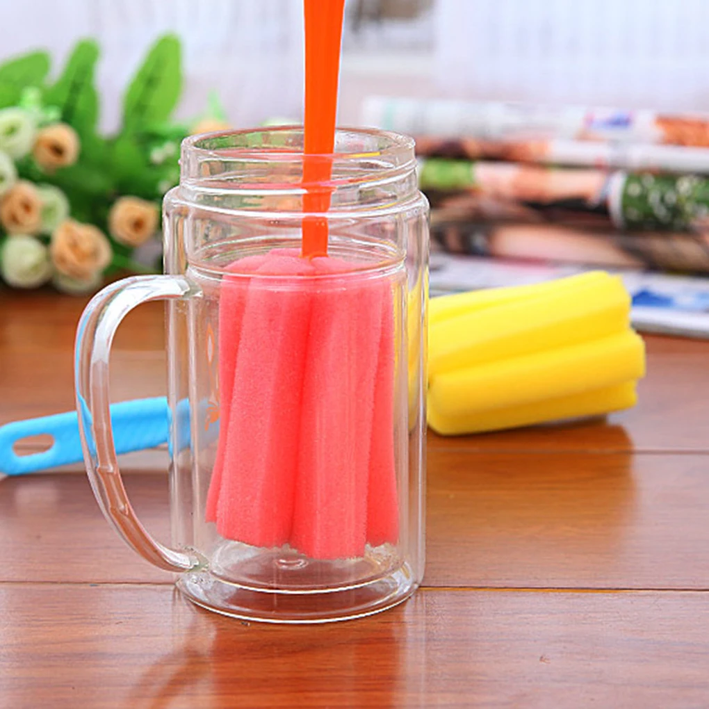 2pcs Baby bottle accessories PP Sponge Baby Milk Feeding Bottle Sponge Brush Nipple Cleaning Cup Scrubber Cleaner Tool Feeding