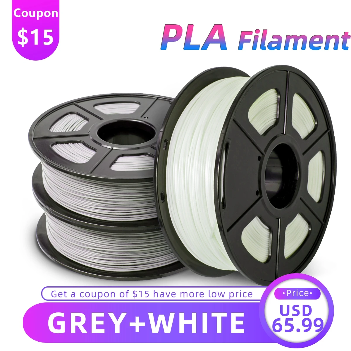 

3d Print Filament PLA *3 sublimatie environmental natural sublimation PLA Material Certificate Tolerance White*2 Black*1 hotend